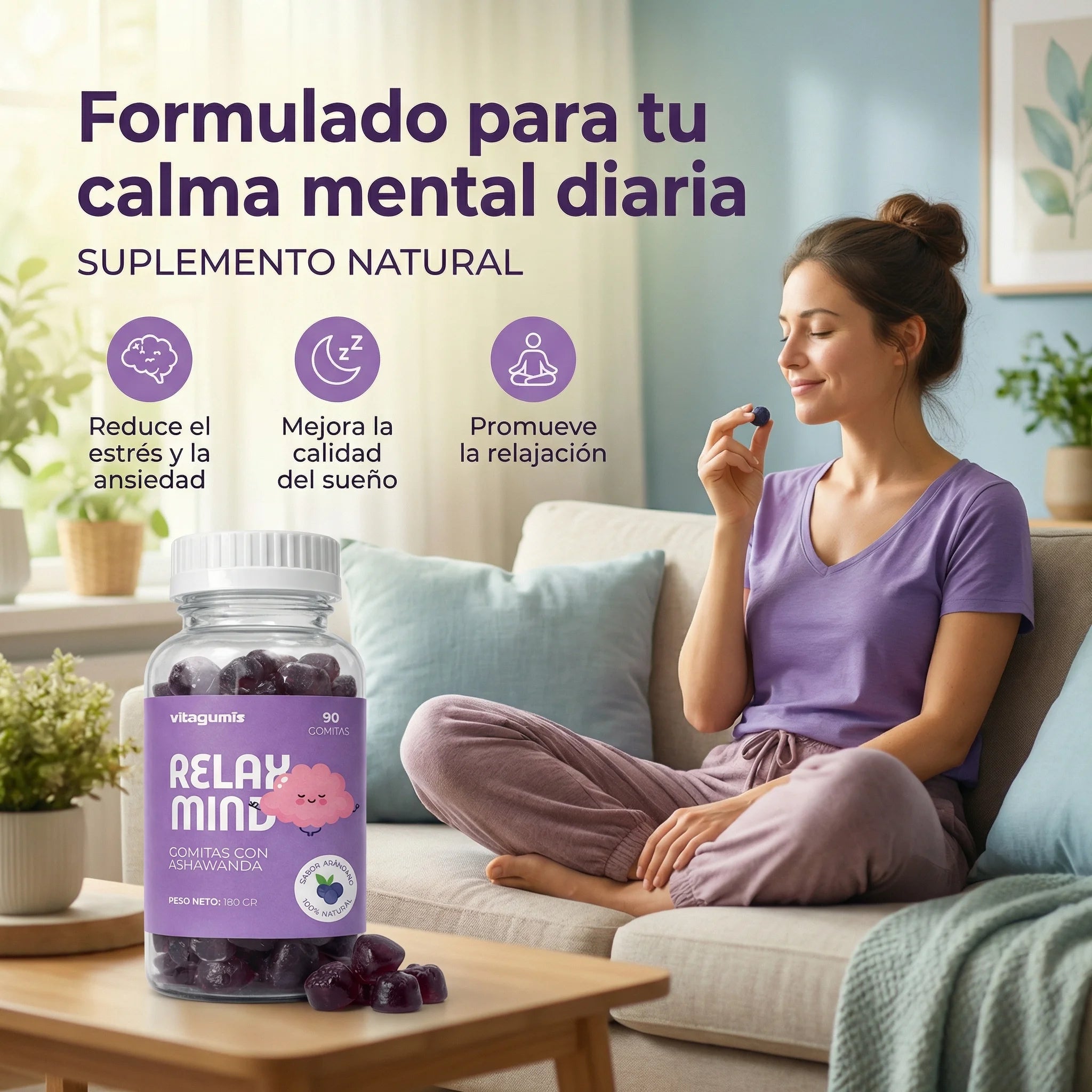 RELAX MIND - 90 GOMITAS CON ASHWAGANDHA