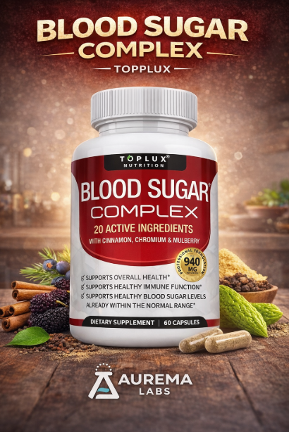 Blood Sugar Complex Topplux – Soporte Natural para el Control del Azúcar (60 Cápsulas)